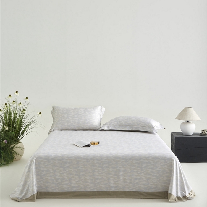 91家纺网 家纺一手货源 找家纺 沐白家居2025新款竹纤维+天丝软凉席三件套 彩云间