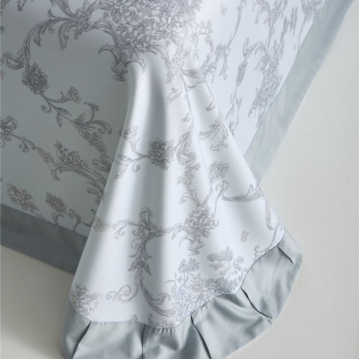 91家纺网 家纺一手货源 找家纺 沐白家居2025新款竹纤维+天丝软凉席三件套 芳华--蓝