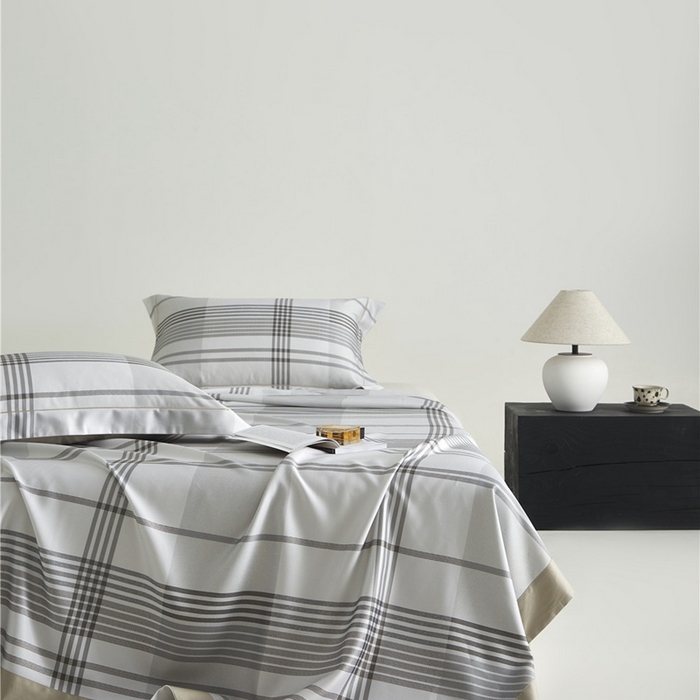 91家纺网 家纺一手货源 找家纺 沐白家居2025新款竹纤维+天丝软凉席三件套 格调