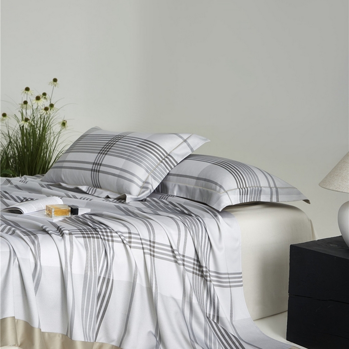 91家纺网 家纺一手货源 找家纺 沐白家居2025新款竹纤维+天丝软凉席三件套 格调