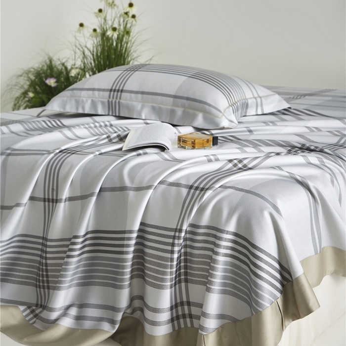 91家纺网 家纺一手货源 找家纺 沐白家居2025新款竹纤维+天丝软凉席三件套 格调