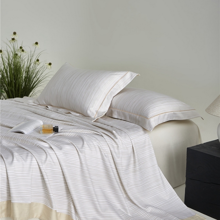 91家纺网 家纺一手货源 找家纺 沐白家居2025新款竹纤维+天丝软凉席三件套 流畅