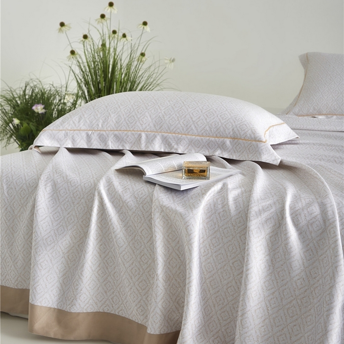 91家纺网 家纺一手货源 找家纺 沐白家居2025新款竹纤维+天丝软凉席三件套 雅致