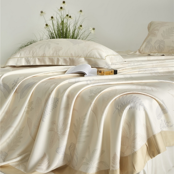 91家纺网 家纺一手货源 找家纺 沐白家居2025新款竹纤维+天丝软凉席三件套 一帘幽梦