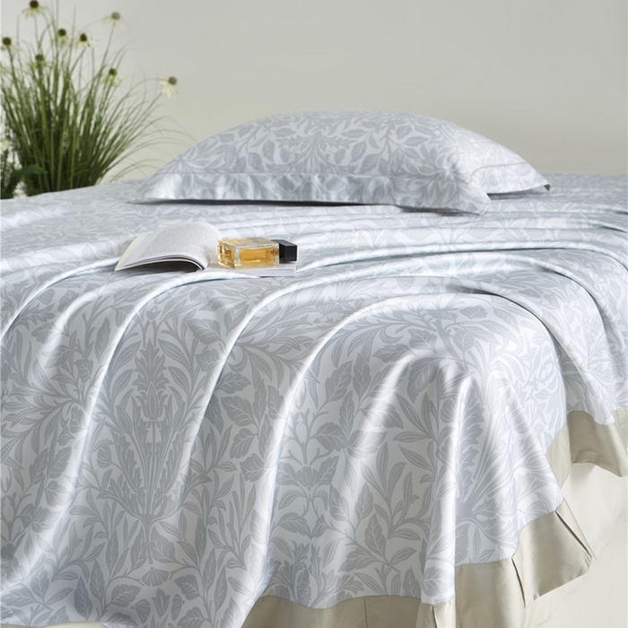 91家纺网 家纺一手货源 找家纺 沐白家居2025新款竹纤维+天丝软凉席三件套 幽香--浅灰