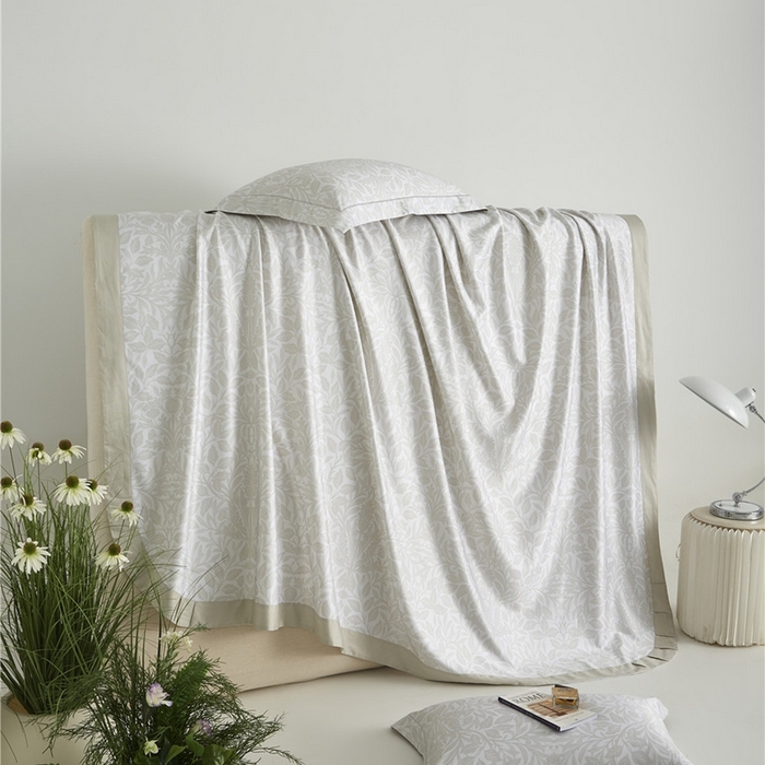 91家纺网 家纺一手货源 找家纺 沐白家居2025新款竹纤维+天丝软凉席三件套 幽香--浅卡其