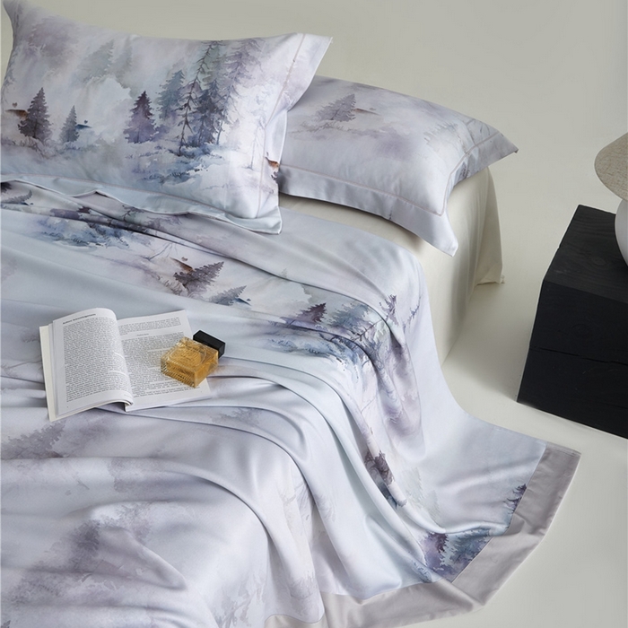 91家纺网 家纺一手货源 找家纺 沐白家居2025新款竹纤维+天丝软凉席三件套 云梦