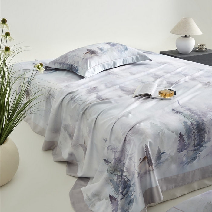 91家纺网 家纺一手货源 找家纺 沐白家居2025新款竹纤维+天丝软凉席三件套 云梦