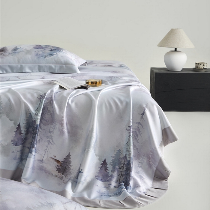 91家纺网 家纺一手货源 找家纺 沐白家居2025新款竹纤维+天丝软凉席三件套 云梦