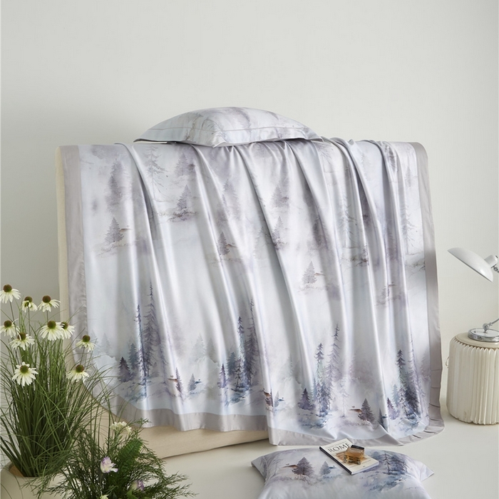 91家纺网 家纺一手货源 找家纺 沐白家居2025新款竹纤维+天丝软凉席三件套 云梦