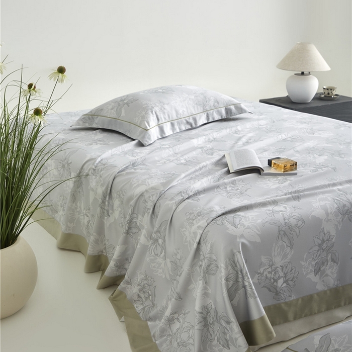 91家纺网 家纺一手货源 找家纺 沐白家居2025新款竹纤维+天丝软凉席三件套 织梦--奶绿