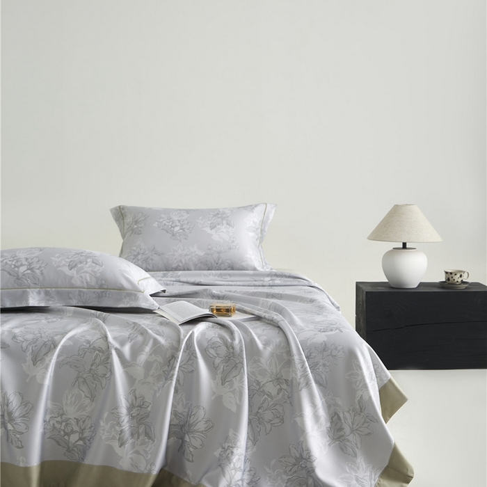 91家纺网 家纺一手货源 找家纺 沐白家居2025新款竹纤维+天丝软凉席三件套 织梦--奶绿