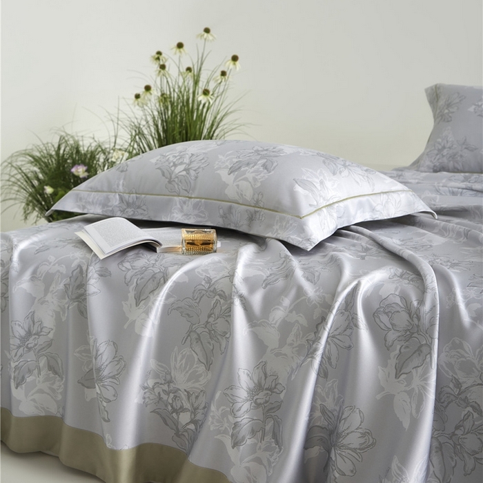 91家纺网 家纺一手货源 找家纺 沐白家居2025新款竹纤维+天丝软凉席三件套 织梦--奶绿