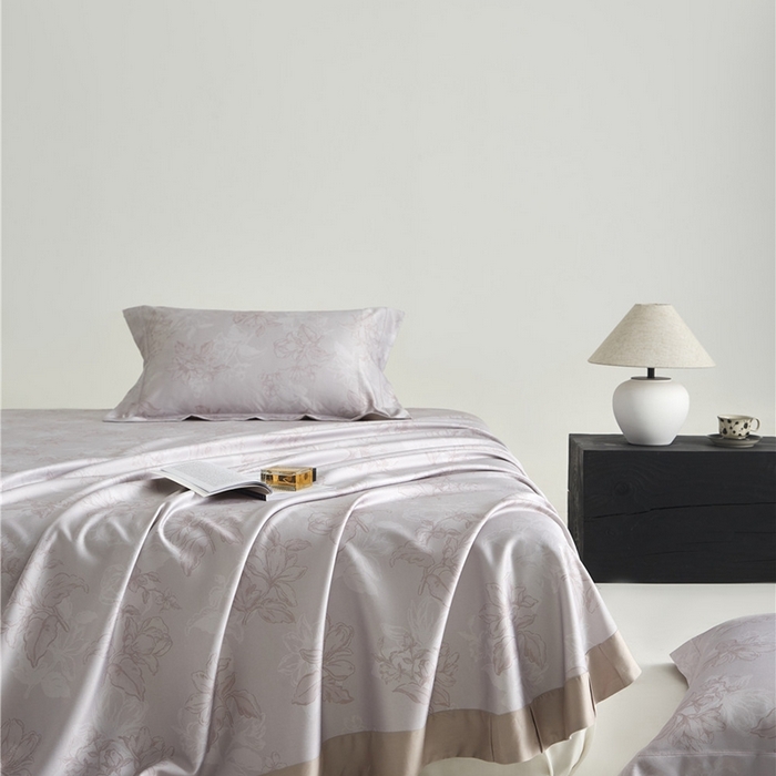 91家纺网 家纺一手货源 找家纺 沐白家居2025新款竹纤维+天丝软凉席三件套 织梦--浅豆沙