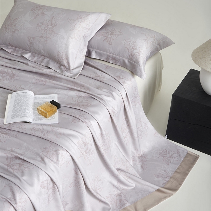 91家纺网 家纺一手货源 找家纺 沐白家居2025新款竹纤维+天丝软凉席三件套 织梦--浅豆沙