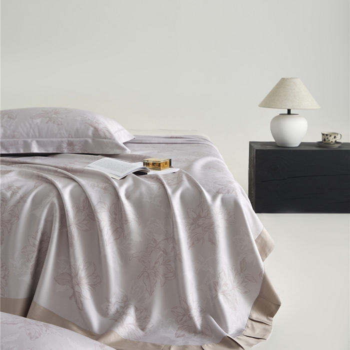 91家纺网 家纺一手货源 找家纺 沐白家居2025新款竹纤维+天丝软凉席三件套 织梦--浅豆沙