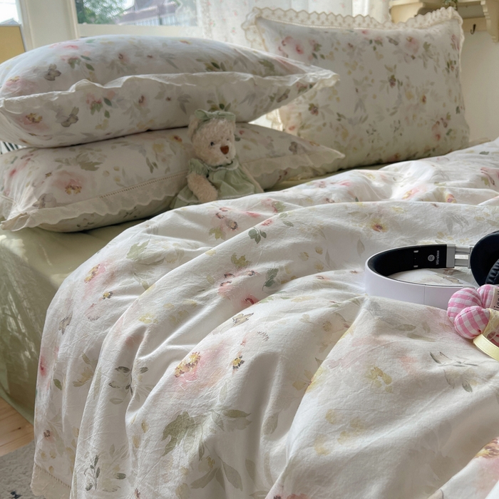 91家纺网 家纺一手货源 找家纺 爱彼家纺 2025夏季新款镂空水洗棉夏被 镂空夏被-春花秋月