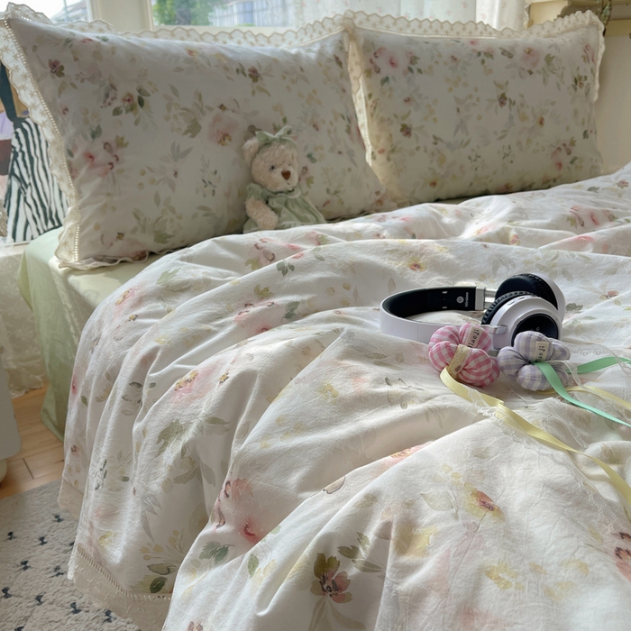 91家纺网 家纺一手货源 找家纺 爱彼家纺 2025夏季新款镂空水洗棉夏被 镂空夏被-春花秋月