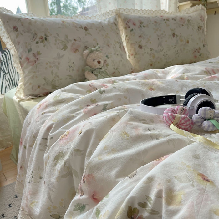 91家纺网 家纺一手货源 找家纺 爱彼家纺 2025夏季新款镂空水洗棉夏被 镂空夏被-春花秋月