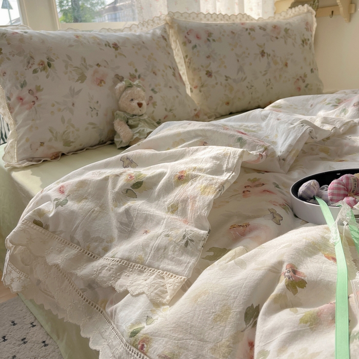 91家纺网 家纺一手货源 找家纺 爱彼家纺 2025夏季新款镂空水洗棉夏被 镂空夏被-春花秋月