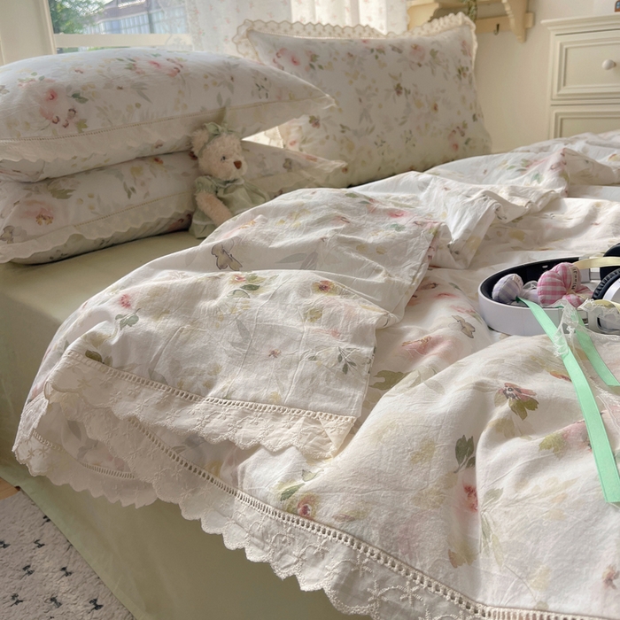 91家纺网 家纺一手货源 找家纺 爱彼家纺 2025夏季新款镂空水洗棉夏被 镂空夏被-春花秋月