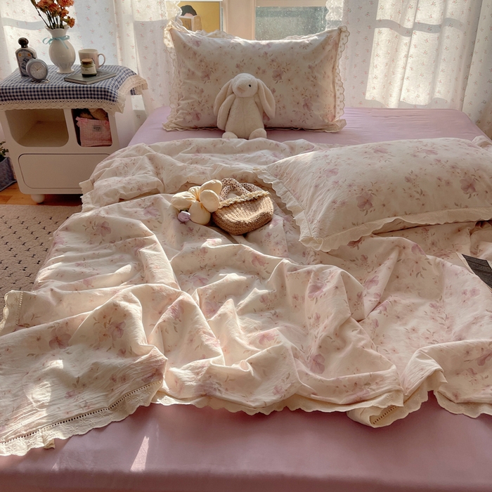 爱彼家纺 2025夏季新款镂空水洗棉夏被 镂空夏被-春意