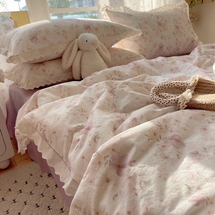 91家纺网 家纺一手货源 找家纺 爱彼家纺 2025夏季新款镂空水洗棉夏被 镂空夏被-春意