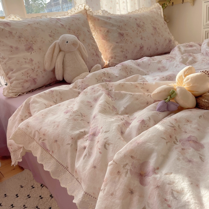 91家纺网 家纺一手货源 找家纺 爱彼家纺 2025夏季新款镂空水洗棉夏被 镂空夏被-春意