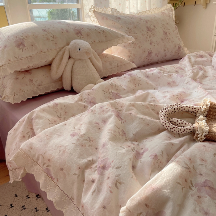 91家纺网 家纺一手货源 找家纺 爱彼家纺 2025夏季新款镂空水洗棉夏被 镂空夏被-春意