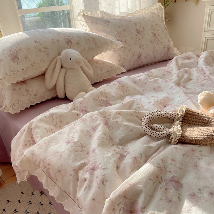 91家纺网 家纺一手货源 找家纺 爱彼家纺 2025夏季新款镂空水洗棉夏被 镂空夏被-春意