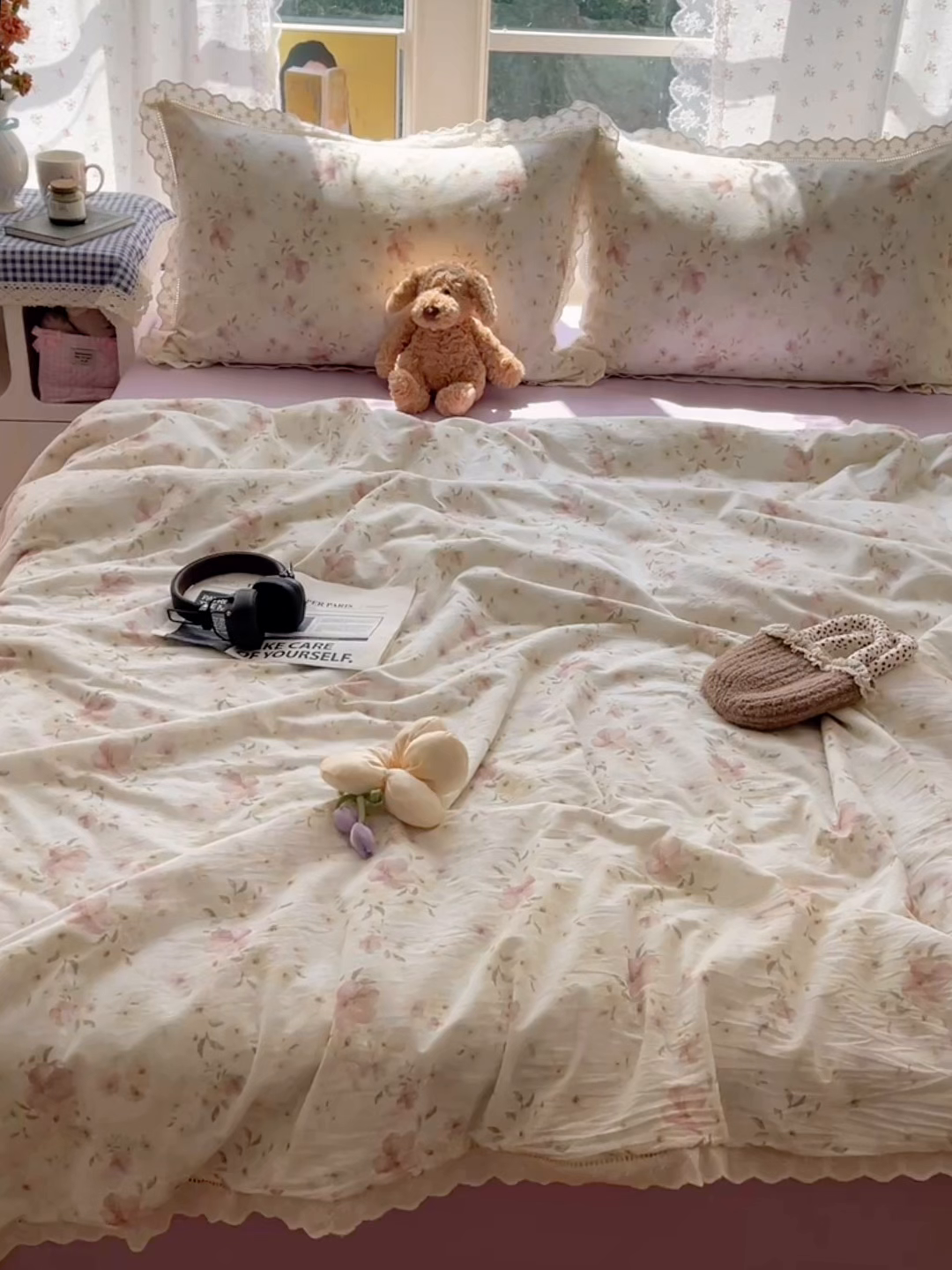 91家纺网 家纺一手货源 找家纺 爱彼家纺 2025夏季新款镂空水洗棉夏被 镂空夏被-春意