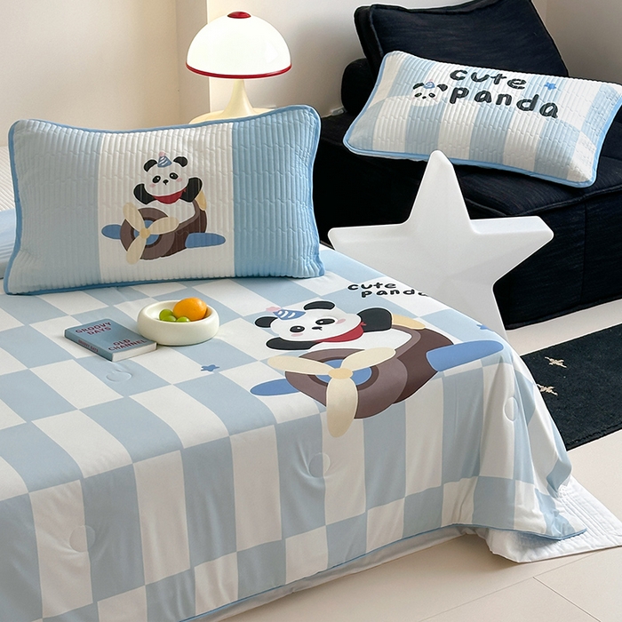 91家纺网 家纺一手货源 找家纺 （总）RYB红黄兰 2025新款A类INS原创大版卡通冰皮锦氨超凉感夏被夏凉被空调被