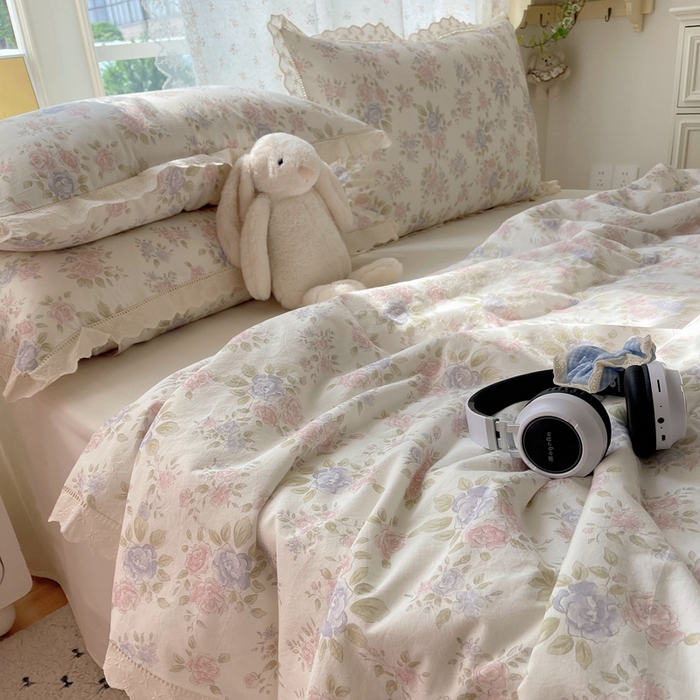 91家纺网 家纺一手货源 找家纺 爱彼家纺 2025夏季新款镂空水洗棉夏被 镂空夏被-鲜花怒放