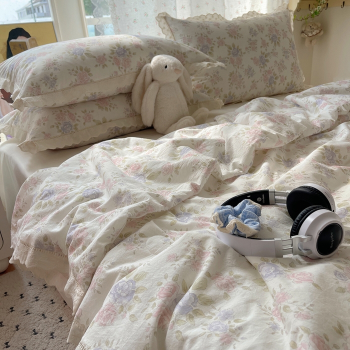 91家纺网 家纺一手货源 找家纺 爱彼家纺 2025夏季新款镂空水洗棉夏被 镂空夏被-鲜花怒放