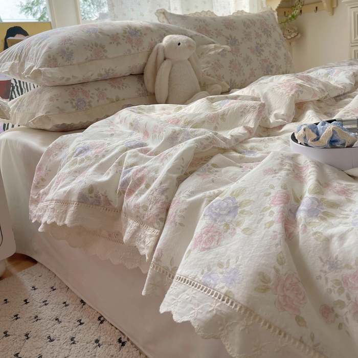 91家纺网 家纺一手货源 找家纺 爱彼家纺 2025夏季新款镂空水洗棉夏被 镂空夏被-鲜花怒放