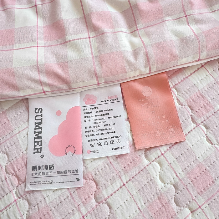 91家纺网 家纺一手货源 找家纺 RYB红黄兰 2025新款A类INS原创大版卡通冰皮锦氨超凉感夏被夏凉被空调被 蛋糕小奶猫夏被