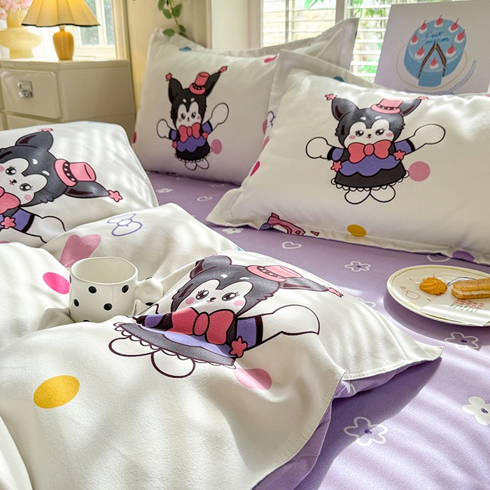 91家纺网 家纺一手货源 找家纺 优逸家纺 2025新款植物羊绒小清新斜纹磨毛四件套