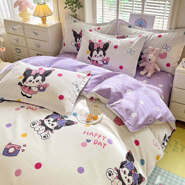 91家纺网 家纺一手货源 找家纺 优逸家纺 2025新款植物羊绒小清新斜纹磨毛四件套