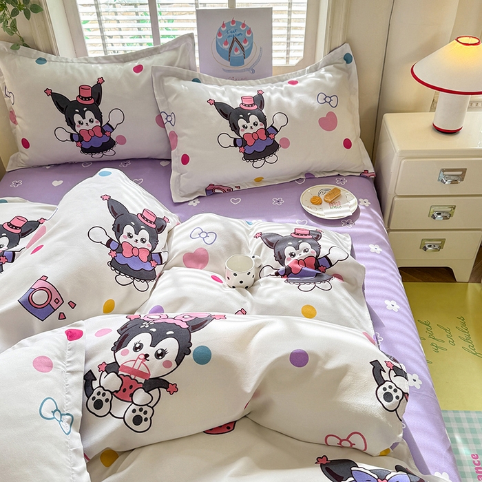 91家纺网 家纺一手货源 找家纺 优逸家纺 2025新款植物羊绒小清新斜纹磨毛四件套