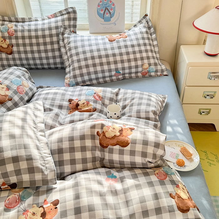 91家纺网 家纺一手货源 找家纺 优逸家纺 2025新款植物羊绒小清新斜纹磨毛四件套