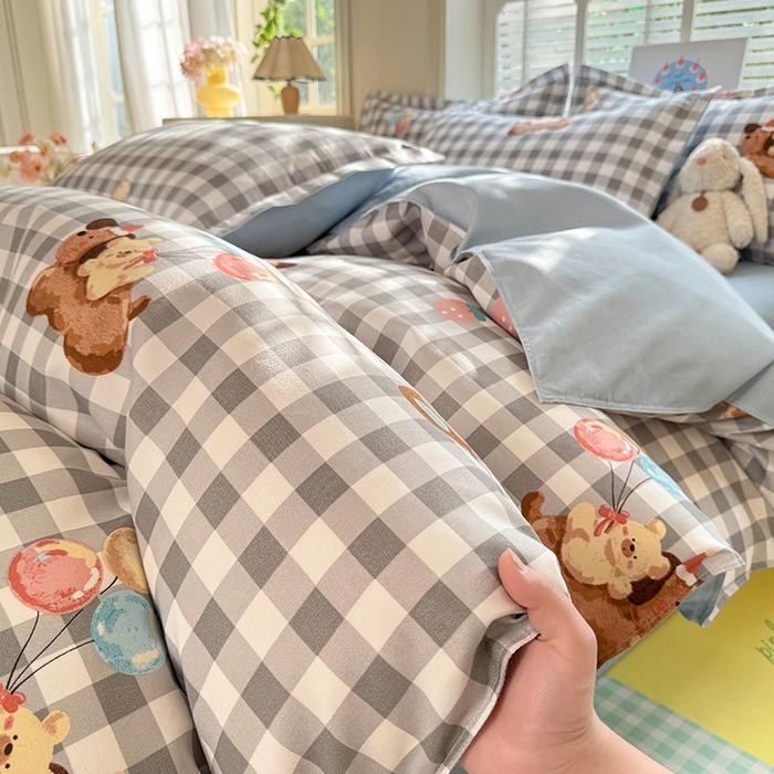 91家纺网 家纺一手货源 找家纺 优逸家纺 2025新款植物羊绒小清新斜纹磨毛四件套