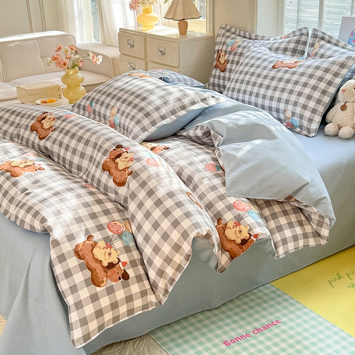 91家纺网 家纺一手货源 找家纺 优逸家纺 2025新款植物羊绒小清新斜纹磨毛四件套