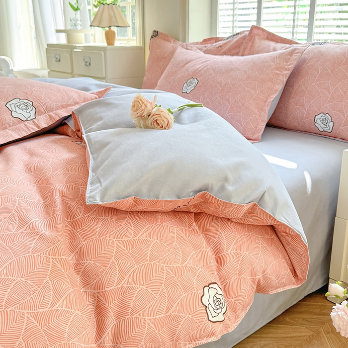 91家纺网 家纺一手货源 找家纺 优逸家纺 2025新款植物羊绒小清新斜纹磨毛四件套