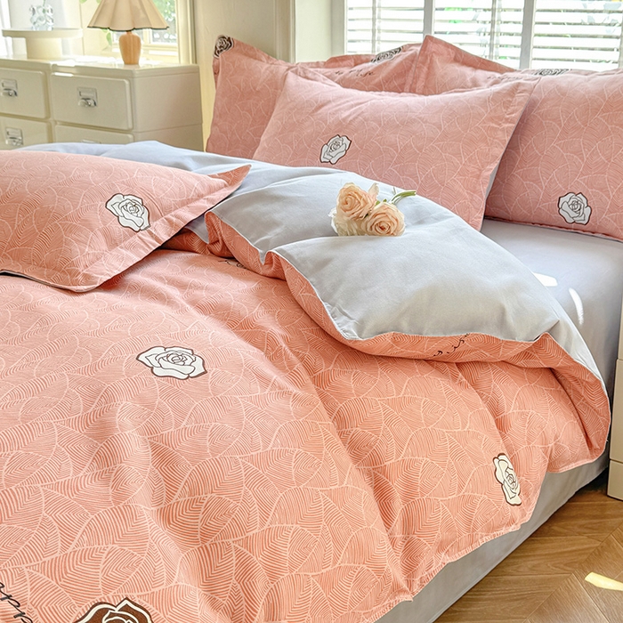 91家纺网 家纺一手货源 找家纺 优逸家纺 2025新款植物羊绒小清新斜纹磨毛四件套