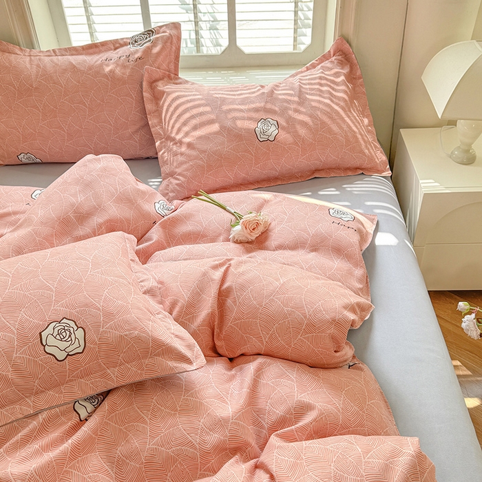 91家纺网 家纺一手货源 找家纺 优逸家纺 2025新款植物羊绒小清新斜纹磨毛四件套