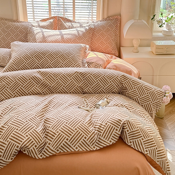 91家纺网 家纺一手货源 找家纺 优逸家纺 2025新款植物羊绒系列四件套