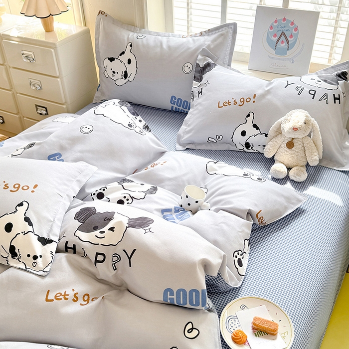 91家纺网 家纺一手货源 找家纺 优逸家纺 2025新款植物羊绒小清新斜纹磨毛四件套