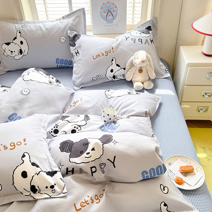 91家纺网 家纺一手货源 找家纺 优逸家纺 2025新款植物羊绒小清新斜纹磨毛四件套