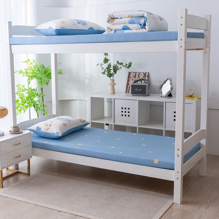 91家纺网 家纺一手货源 找家纺 （总）简冠家纺 2025新款全棉学生宿舍三四件套床笠款