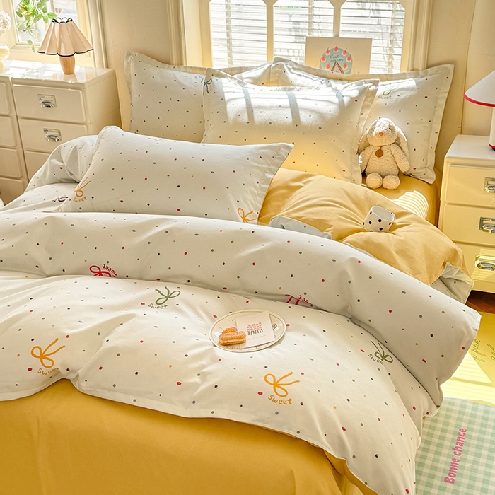 91家纺网 家纺一手货源 找家纺 优逸家纺 2025新款植物羊绒小清新斜纹磨毛四件套